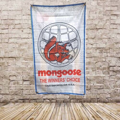 Retro Vintage BMX Basement Banner ( 3ft x 5ft ) Mongoose BMX Supergoose