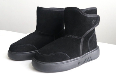 Women's Winter Snow Boots Waterproof Insulated Non Slip Lined Suede Black 6