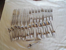 Everbrite deluxe stainless flatware EVS18 48pc vintage Japan
