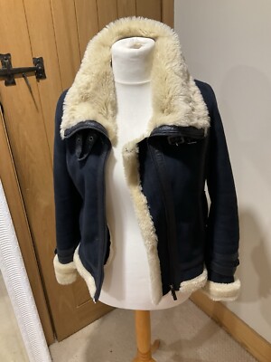 Faux Fur Coat Armani Jeans Trenchcoat Damen Armani Jeans Navy Blue