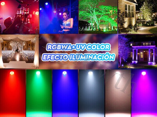 6x IP65 Wasserdichte 270W Par Strahler DMX 18 LED 6in1 RGBWA+UV Bühnenlicht+Case - Zdjęcie 12 z 37