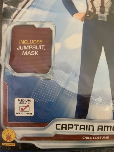 NEW Captain America Avengers Endgame Child Halloween Costume SMALL Size 4-6 - Picture 2 of 2