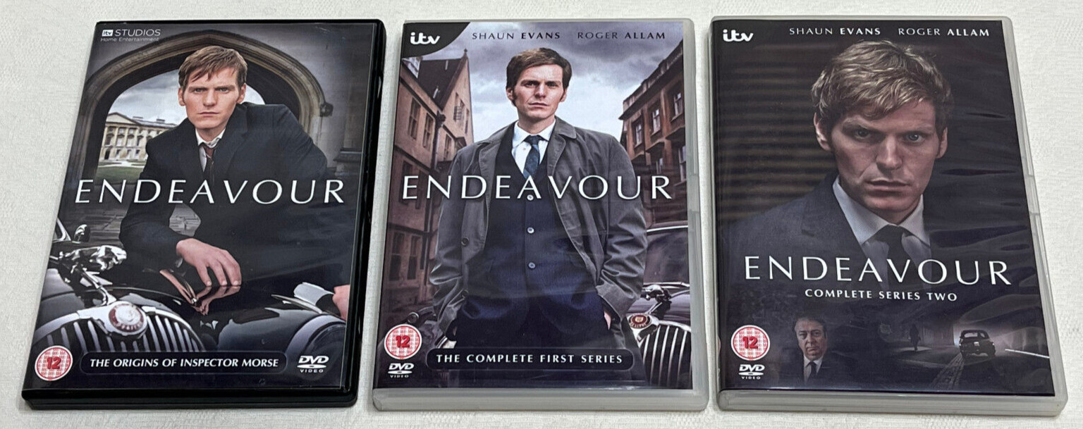 ENDEAVOUR : Series 1 & 2 + The Origins Of Inspector Morse -5 Disc DVD Set In Vgc