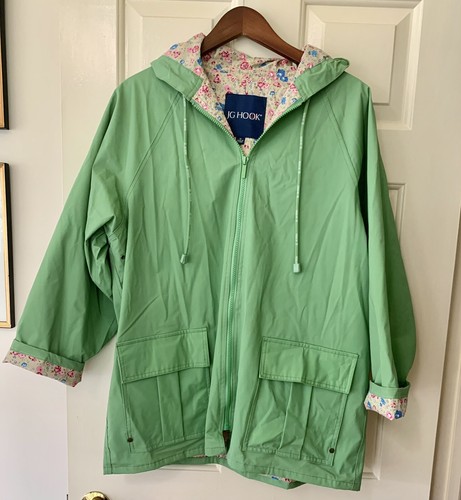JG Hook PVC Cotton Floral lined Kelly 
