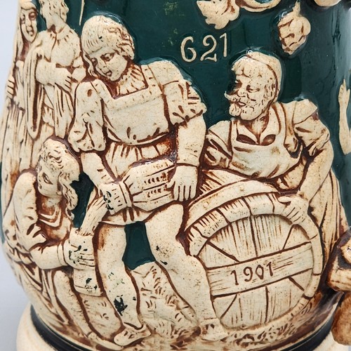 1901 Matthias Girmscheid Stein #621, Pageant of King Gambrinus, The King of Beer - Picture 5 of 14