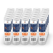 25-Pack of 1 Mic Wound String Sediment Water Filter Cartridges 10"x2,5" for RO