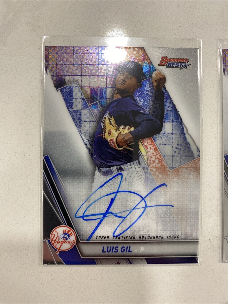 Lot (2) 2019 Bowman's Best Luis Gil Autograph #B19-LG Lot (2) 2019 Bowman's Best Luis Gil Autograph #B19-LG