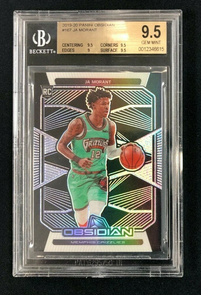 2019 Panini Obsidian Basketball #167 Ja Morant BGS 9.5 graded rookie card
