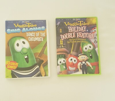 Veggie Tales DVD Lot: Holiday Double Feature  & Dance of the Cucumber 