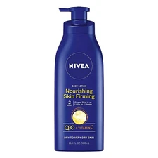 NIVEA Nourishing Skin Firming Body Lotion with Q10 and Vitamin C, 16.9 Fl Oz Pum