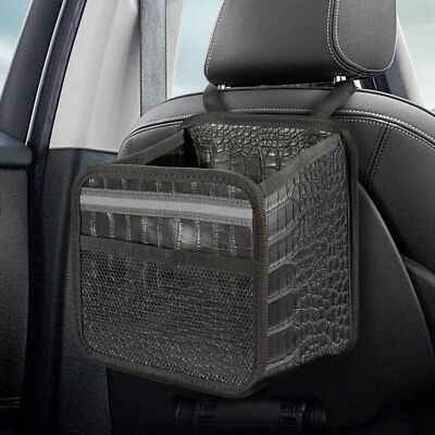 Foldable Car Trash Bag Litter Can Garbage Waste Bin Seat Organizer Storage Box