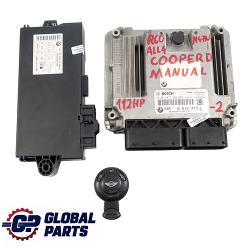 Mini Cooper D R60 ALL4 N47N 112HP Diesel Engine ECU Kit DDE 8512415 CAS3 Key - Picture 1 of 12