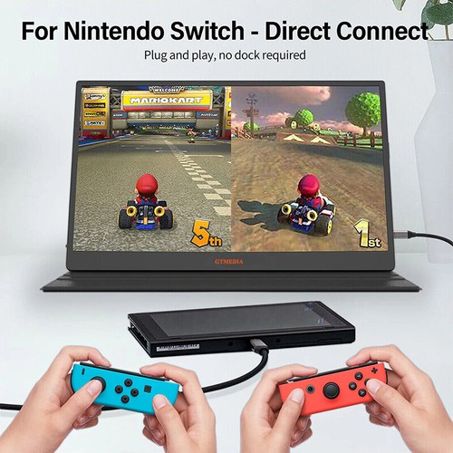 GTmedia 17,3" Portable Monitor Freesync Second External Screen FHD 1080P Speaker - 第 4/16 張圖片
