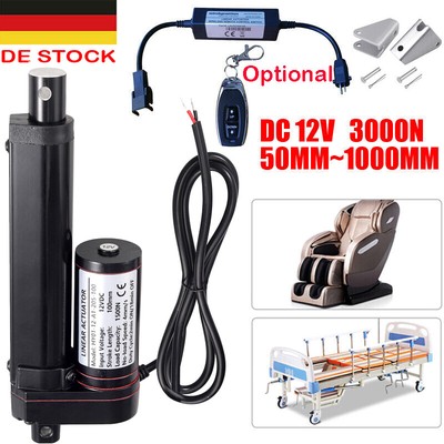 12V Linearantrieb Elektrisch Linear Actuator Motor 3000N 50mm 200mm 1000mm IP65
