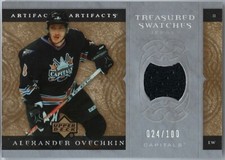 2007-08 UD Artifacts Treasured Swatches Silver Alexander Ovechkin 024/100 #TS-AO