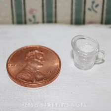 Dollhouse miniature accessories 1:12 Measuring Cup filled with Flour