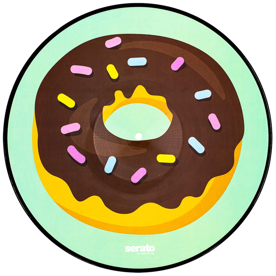 Serato - Emoji "Donut/Heart" 2x12" Picture Control Vinyl Yellow / Mint - Image 3 of 4