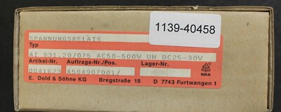 DOLD Spannungsrelais AI 931.20/075 50-500VAC Uh = 25-30VDC Artikelnummer 0041623
