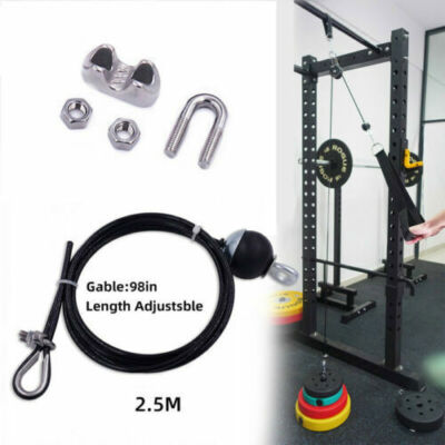 Lift Pulley System Cable Machine Loading Pin Triceps Pull Down Strap Fitness 