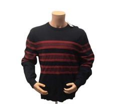 Nautica NWT 89 Mens Crew Knitted Neck Sweater Red / Blue Size XL SO328B 