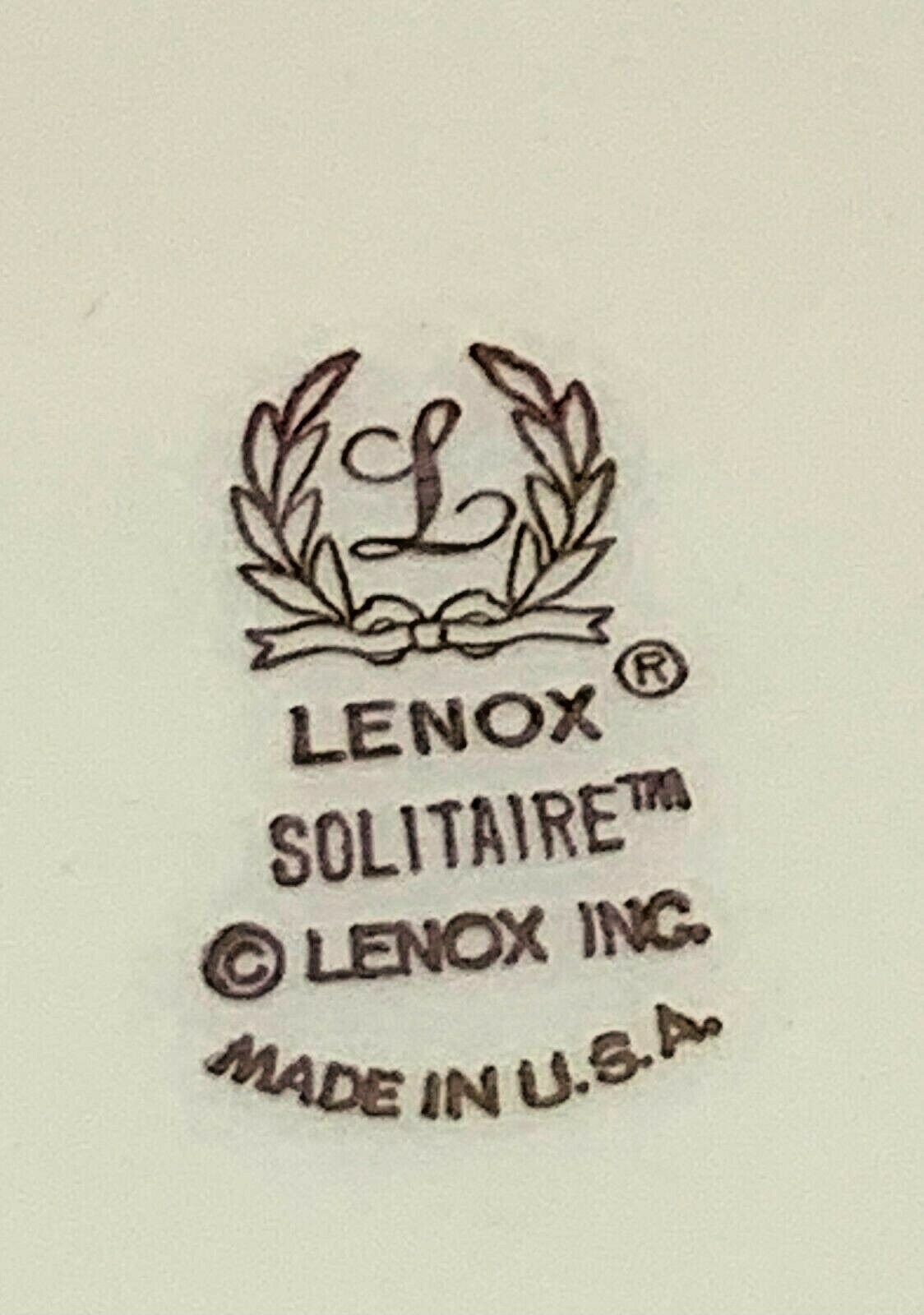 Lenox China SOLITAIRE Made in USA ** CHOICE OF PIECE ** Platinum Trim