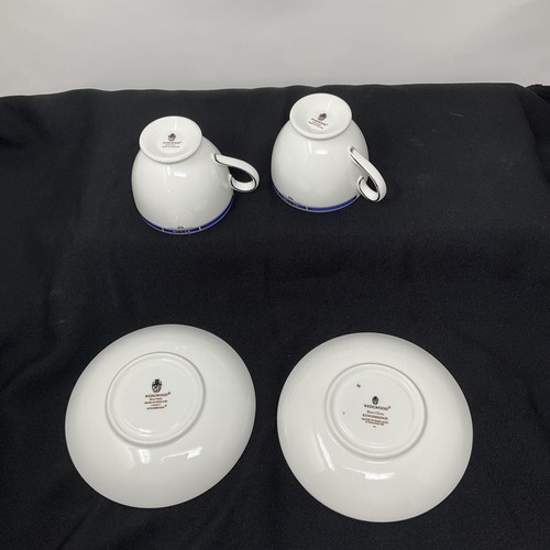WEDGWOOD KINGSBRIDGE • (2) Lote de tazas y (2) platillos • BONE CHINA • Hecho en INGLATERRA - Imagen 5 de 11