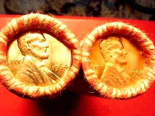 1964-P / 1964-D OBW LINCOLN MEMORIAL PENNY ROLLS GEM+ BU CENTS UNCIRCULATED+