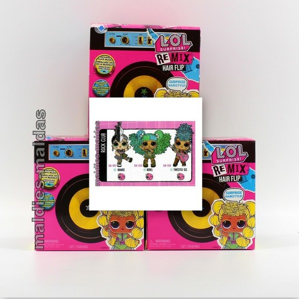 L.O.L. Surprise Remix Hair Flip Tots 3Er Set Puppen 566977E7C Neu/Ovp LOL Doll-image