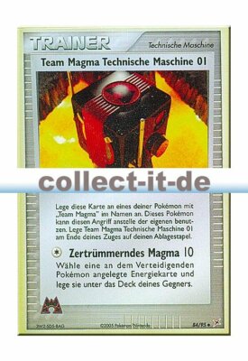 Pokemon Magma vs. Team Aqua 84/95 Team Magma Technische Maschine 01 Reverse DE