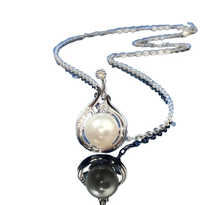 Perlas de Plata Plateado Moda Collares y Colgantes