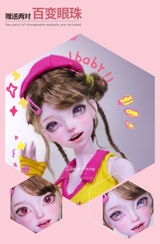 BJD Doll 1/4 Resin Jointed Eyes Face Makeup Wig Dress Fashion Girl GIFT FULL SET - Picture 10 of 17