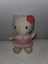 Rare  Hello Kitty Plush 4" Pull String Keychain Shakes head back and forth