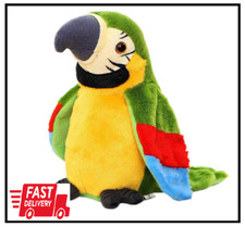 9'' Cute Talking Parrot Repeats What You Say Electronic Interactive Plush Toy...