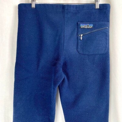 Vintage Patagonia Fleece Pants, Size M, Blue, Rare