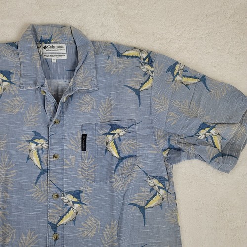Vintage Columbia Men M Hawaiian Shirt S 