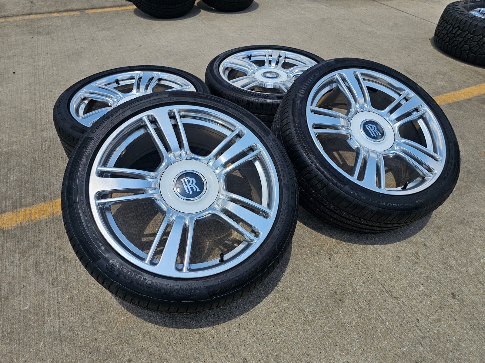 21" Rolls Royce Wraith Ghost Dawn OEM wheels rims tires 5x120 CONTINENTAL