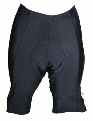 S3) DAMEN KURZE RADHOSE BIKE SHORTS FAHRRADHOSE SCHWARZ COOLMAX TYRON  XS