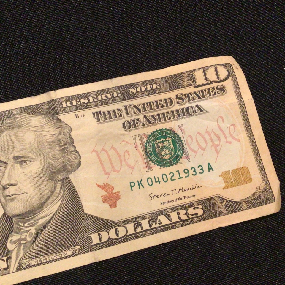 TRUE BIRTHDAY BILL SERIAL NUMBER $10 DOLLAR NOTE 04021933 April 2nd 1933 (2017A) - Image 3 of 4