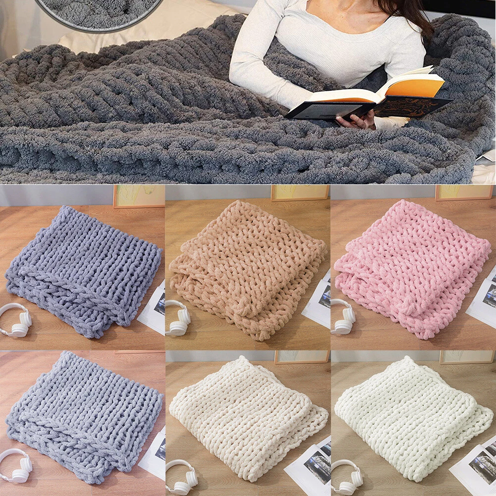 Comfort Sofa Blanket Throw Couch Warm Soft Chunky Knit Blanket Thick  Multicolor | eBay