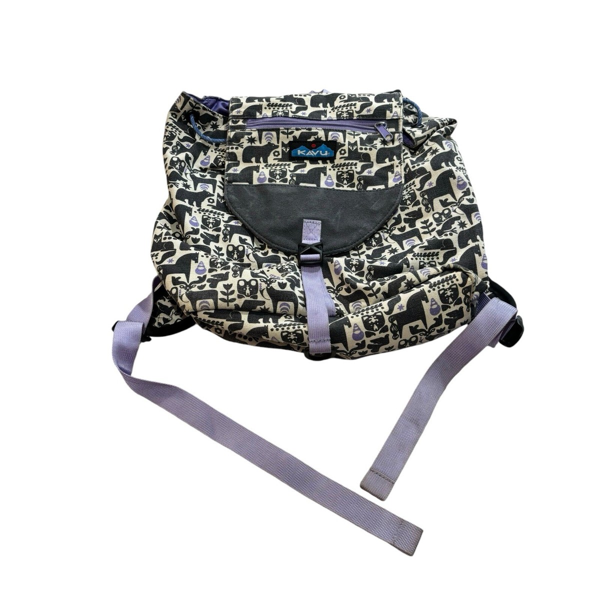 Kavu Backpack Small Animal Print Purple All Over Print  display picture 2