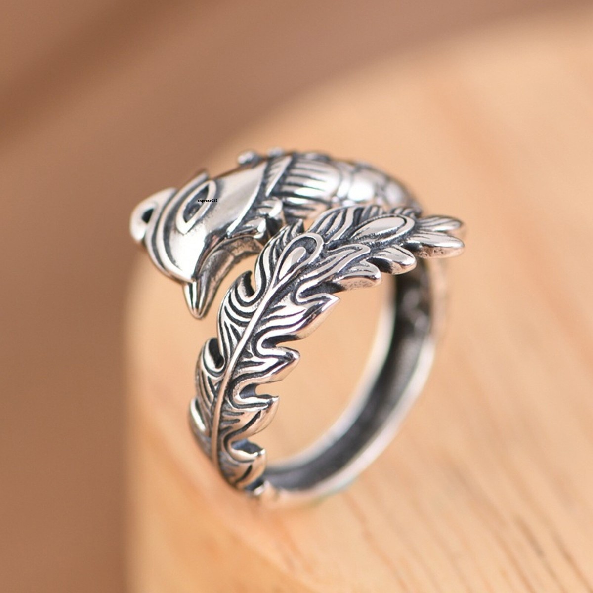 アクセサリー BIGHAND silver925 feather RING Big Feather Ring 男女兼用 | n.33