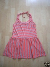 NEW URBAN OUTFITTERS Coincidence & Chance CORAL Grey STRIPE Tie Back Dress Sz M
