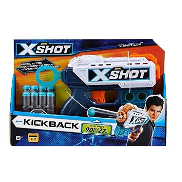 FUCILE PISTOLA X SHOT 8 DARDI COMPATIBILE NERF GIOCHI GG46018