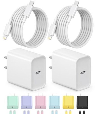 iPhone Charger Fast Charging USB C Charger Block Type C Charging iPad 6FT White