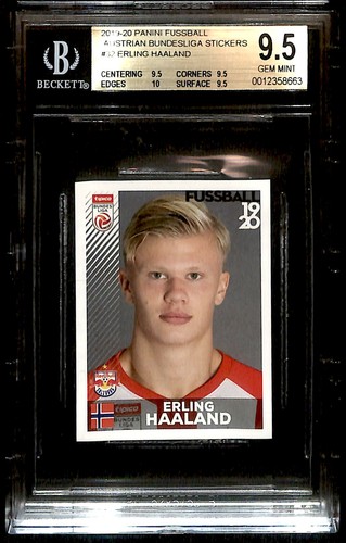 2019 Panini Fussball Bundesliga Erling Haaland Rookie BGS 9.5 TRUE GEM+ IM1-2