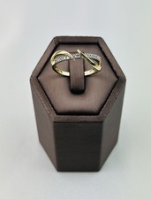 Diamond 9ct Gold Ring , Vintage And Hallmarked , Polished And Natural Diamonds