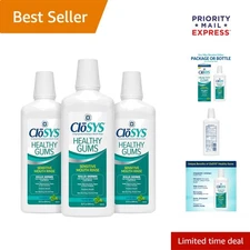 Alcohol-Free Healthy Gums Mouthwash – Gentle Mint 32 Oz Pack of 3 for Oral Care