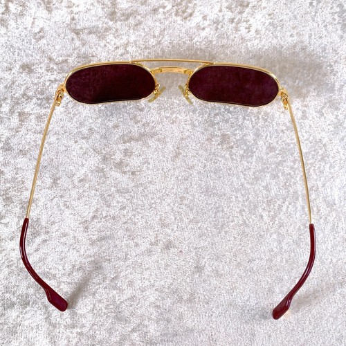 Cartier Sunglasses Eyewear Trinity Gold Frame 55-20-140 with Leather Carry Case - Picture 5 of 16