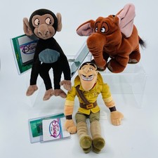 Disney Store Tarzan Baboon Clayton  Tantor Set of 3 Bean Bag Plush