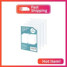 Egofine Plexiglass Sheets Acrylic Sheets 4 Pack of 4x6 0.04 Thick Clear Plasti